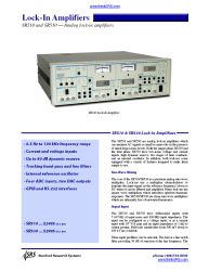 Stanford SR510 and SR530 Analog 100kHz Lock-In Amplifiers - Coherent ...