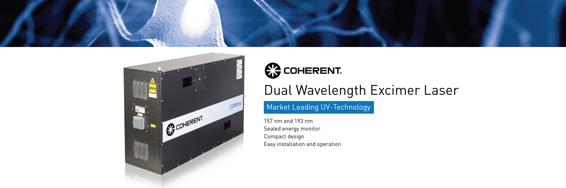 Coherent Dual Wavelength Excimer