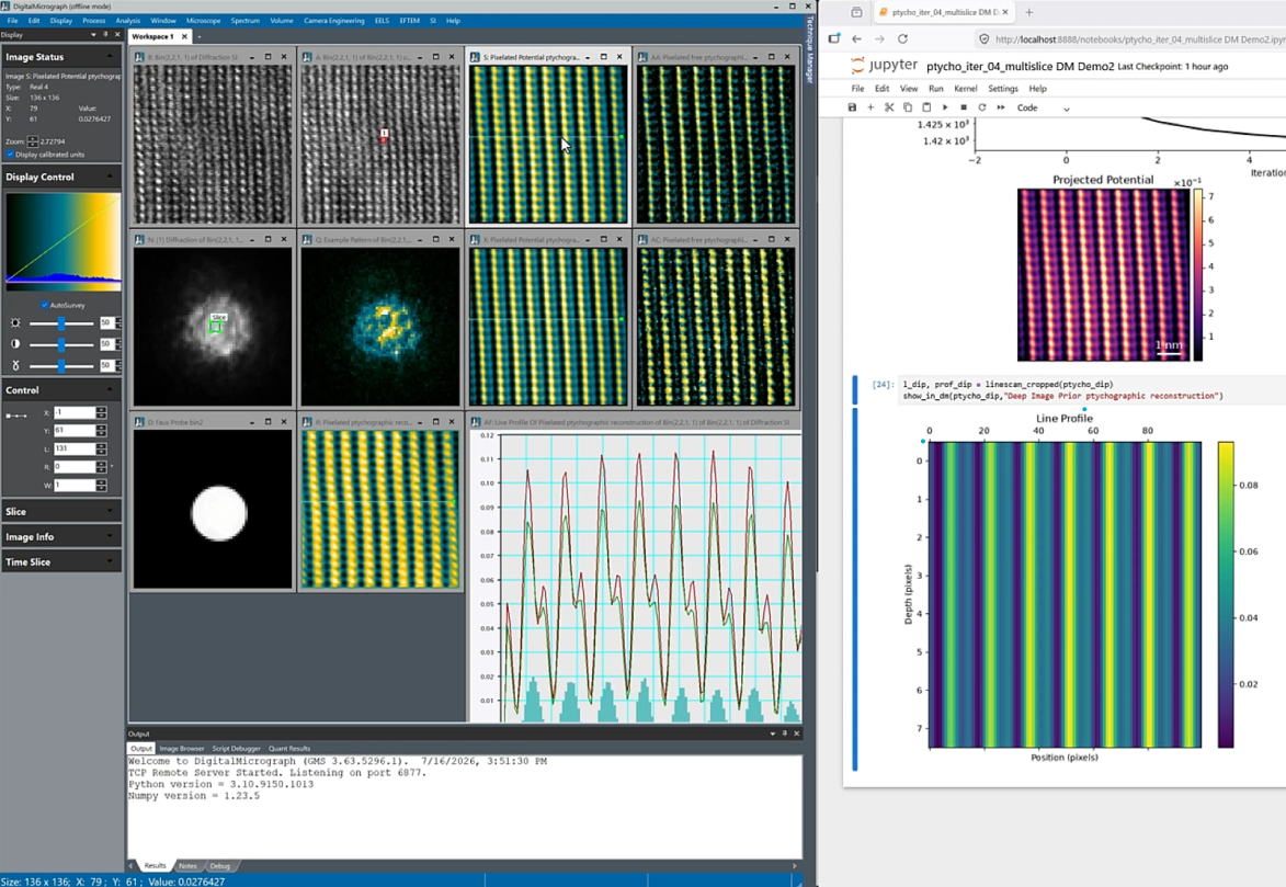 Powerful Python Processing in DigitalMicrograph
