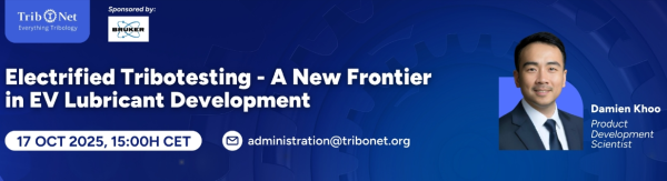 Webinar : Electrified Tribotesting - A New Frontier in EV Lubricant Development