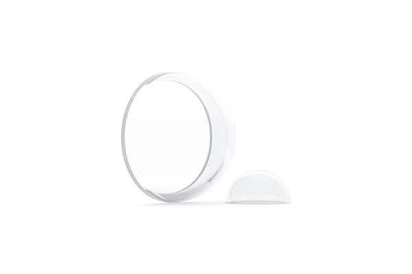 Dome Window, UV grade fused silica,  100mmdia x 4mmthk